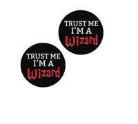 QTAOEIONG Trust Me I'm A Wizard Enamel Brooch 2 Pcs Badge Lapel Pin for Men Women