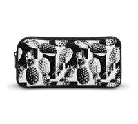 QTAVETEND Stylish Black and White Pineapples Pencil Case Pencil Box Cosmetic Bag Large Capacity Multipurpose Storage Bag Pencil Pouch 1 Compartment