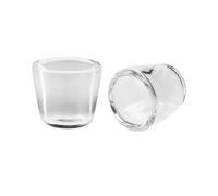 Qtcial 2 Packs Quartz Bowl Inserts for Peak Accessory, Enhanced Performance, Flat Bottom, Reused Glass Insert Bowl Accessories, Replacement Insert
