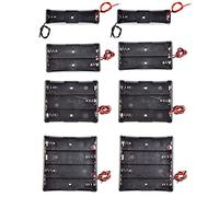 QTEATAK 8 Pack 18650 Battery Holder Bundle with Wire 1 18650 Battery Holder 3.7V, 2 Pcs, 2 Battery Holder 7.4V, 2 Pcs, 3 Battery Holder 11.1V, 2 Pcs, 4 Battery Holder 14.8V, 2 Pcs