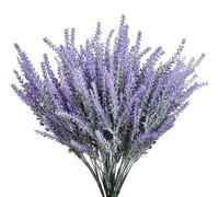 QTFYE Artificial Lavender Flowers - 8 Pieces Decorative Artificial Lavender | 15x6.5 Inches Purple Lavender Flower Faux | Artificial Lavender Stems Home Decor For All Year Round Home Decor