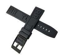 QTHWB 24mm Soft Silicone Rubber Watch Strap for Avengers Black Red Yellow Blue Watchband Steel Buckle - Yellow Silver/22mm