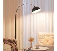 QTHWB Adjustable Floor Lamp With Marble Base Iron Shade - Industrial For Indoor/Outdoor, Height-Adjustable, No Included