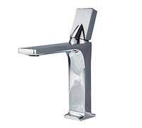 QTHWB Brass Single Handle Faucet Sink Hot and Cold Water Mixer Tap with Ceramic Valve Core Modern Design for Home Bathroom Basin Easy Installation (Color: D)