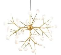 QTHWB Ceiling Lights Chandelier G4 Sputnik Adjustable Height Firefly Pendant Light Semi Flush Mount Chandeliers Compatible with Living Room Dining Bedroom(54 Head)