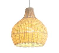 QTHWB Chandelier Bedroom Coastal Wicker Hanging Light Fixture Handmade Basket Lampshade for Kitchen Island Restaurant Craft Room 120Cm/47.2In, a, 40cm