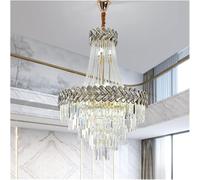 QTHWB Chandeliers Light Luxury Duplex Building Crystal Chandelier Engineering Hall Light Building Middle Floor Villa Living Room Large Chandelier,Luxury