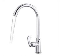 QTHWB Cold Water Only 360°Swivel Single Lever,High Arc Kitchen Faucet,Stainless Steel Sink Mixer Tap Chrome Thriving