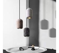 QTHWB Concrete Dome Pendant Retro Industrial Ceiling Hanging Light Fixture with Cement Shade Chandelier,for living room