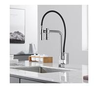 QTHWB Faucet Water Filter Built in,2-in-1 Filtered Single Handle Mixer Kitchen Sink Taps with Pull Down Sprayer, High-Arc 360 Swivel Spout Faucet,Chrome Thriving