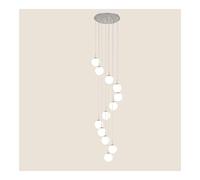 QTHWB Glass Balls Chandelier Duplex Building Long Pendant Light Minimalist Staircase Large Hanging Lamp for Living Room Villa Hollow Foyer Kitchen Livi