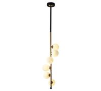 QTHWB Gold 6 Light Globe Sputnik Chandelier for Living Dining Room Large Molecular Ceiling Hanging with Magic Bean Farmhouse Pendant Lights Linear ideal a Con