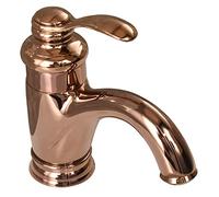 QTHWB Handle Brass Basin Mixer Tap Retro Lavatory Single Hole Bathroom Vessel Sink Faucet Hot and Cold Water Vanity Faucet,r econ Thriving