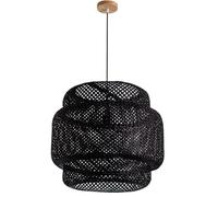 QTHWB Hanging Chandelier Restaurant Weaving Light, Handmade Lampshade Three-in-One Color Bedroom Entrance /27 Decoration Wicker Lamp, Dark, 35cm