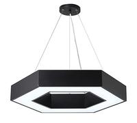 QTHWB Hexagon LED Chandelier Modern Simple Indoor Decorations Pendant Light Personality Creative Adjustable Shops Living Room Ceiling Suspension Hanging Lamp Dining Rooms Droplight (Color Solid -