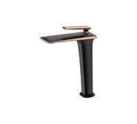 QTHWB Hole Single Handle High Basin Mixer Tap Hot and Cold Water Lavatory Aerator Bathroom Vessel Sink Faucet Brass Vanity Econo Thriving