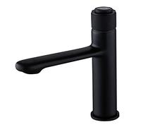 QTHWB Hot and Cold Mixer Basin Brass Faucet with Aerator Ceramic Valves, Hostel Sink Tap for Hotel Toilet Kitchen Restroom Restaurant, Water Saving,Gray