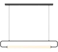 QTHWB Industrial Linear Kitchen Pendant Light Long Slender Tube Hanging Light Fixtures Black Island Mid Century Gold Chandelier,for Various Rooms