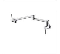 QTHWB Kitchen taps Black Golden Single Lever Rotate Folded Wall Mounted Sink Bathroom Kitchen Faucet 360 Rotation Faucet only Cold Water,Chrome