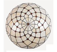 QTHWB Light Fixture Flush Mount, 12/16 Inch, Vintage Handmade Stained Glass Ceiling Lamps Chandeliers for Living Bedroom Dining Room Hallway Loft,DX23,30x9cm
