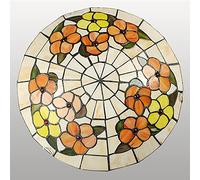 QTHWB Light Fixture Flush Mount, 12/16 Inch, Vintage Handmade Stained Glass Ceiling Lamps Chandeliers for Living Bedroom Dining Room Hallway Loft,DX23,30x9cm