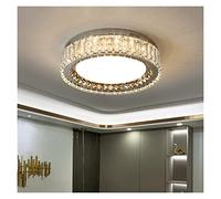 QTHWB Lights Dimmable Crystal Compatible with Bedroom Living Kitchen Round Dining Room Lamp Decor, Chandelier,Ceiling Li (R60cm