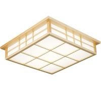 QTHWB Lights Japanese Square LED EnergyASaving Retro Lamp 's Room Close to Ceiling Fixtures,Ceiling Light