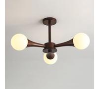 QTHWB Mid Century Home Decoration Ceiling Light Milk Glass Ceiling Lights Farmhouse Semi Flush Ceiling Lamp,Luxury