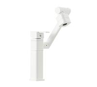 QTHWB Mixer Tap Bathroom Sink,White,Bathroom Sink Mixer Tap,Bathroom Sink Taps Mixers,Multi-directional Rotation Hot and Cold Water Mixing Brass Faucet,White A