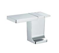 QTHWB Modern Brass Bathroom Basin with 2 Handles Deck Mount Hot and Cold Water Mixer Tap for Sink Fashionable Gunmetal Finish Brushed Gold Chrome Vanity Faucet