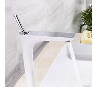 QTHWB Modern Tap Chrome Brass Deck Mount Bathtub with Cold and Heat Taps Water Mixer for Bathroom Sink Basin Faucet