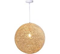 QTHWB Natural Hemp Rope Line Spherical Pendant Lights Rattan Ceiling Lamp Restaurant Bedroom Living Balcony Dining Room Clothing Shop Kindergarten Lighting,Ceiling Light