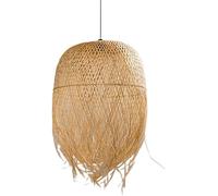 QTHWB Natural Wicker Lamp Shade Woven Pendant Lights Boho Rattan Basket Handmade Chandelier Home Atmosphere Woven Hollow Fixtures,Luxury