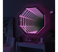 QTHWB Octagon Light,Remote Control Tunnel unnel Lamp, 3D Wall Hanging Lights,3D Infinity Mirror Night Light for Christmas, Birthday Party, Kids Living Room