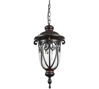 QTHWB Outdoor Waterproof Lantern Glass Retro Ceiling Pendant Light Porch Hanging Lamp Decorative Pavilion Decoration Southeast Asian Island Pendant Lights,Single Chandelier