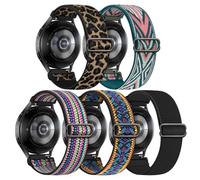 QTHWB Pack Stretchy Bands Compatible with Watch FE Band 45mm/Watch Classic 47mm/Active 2, 20mm Water-Resistant Elastic Nylon Sport Strap