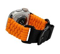 QTHWB Paracord Band Compatible with 42mm Men Women,Breathable Braided Nylon Strap Sport Outdoors Wristbands for iWatch 2/Ultra Series 1 SE