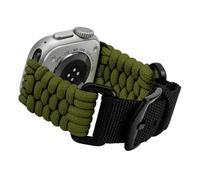 QTHWB Paracord Band Compatible with 42mm Men Women,Breathable Braided Nylon Strap Sport Outdoors Wristbands for iWatch 2/Ultra Series 1 SE