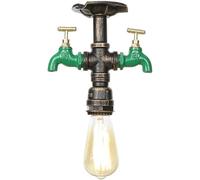 QTHWB Pendant Lights, Minimalist Metal Flush Mount Ceiling Light - Water Pipe Ceiling Light Industrial Bar Hallway Close to Ceiling Lights V-intage,for Various Rooms