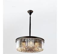 QTHWB PendantLight, Chandelier Crystal Luxury Pendant Lamp Compatible with Living Room Dining Kitchen Villa, Chandelier(Rectangle 80cm,Warm)