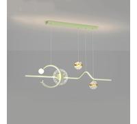 QTHWB Pendent Lamp Nordic Modern LED Pendant Light Dimmable Chandelier Warehouse Linear Wave Ceiling Hanging Kitchen Island Long Strip for Dining Room Table