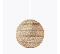 QTHWB Rattan Boho Chandeliers Dining Farmhouse Light Spherical round Wicker Ceiling Hanging Lamp Linear Fixture for Kitchen Island Bedroom Living Room Foyer Staircas/B Sty