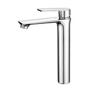 QTHWB Single Lever Tall Counter Sink Faucets,Bathroom Sink Taps Mixers,Bathroom Sink Taps Mixers,Basin Mixer Tap,Anti-Corrosion and Anti-Freeze Faucet Brass Hot and Cold Water Mixing,Chrome