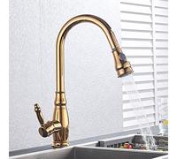 QTHWB Sink Taps Brushed Nickle Hot and Cold Faucet, Spring Kitchen Pull Down Function Spout Water Mixer Tap Easy to Install (Color : Go Thriving