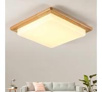QTHWB Square Close to Ceiling Light Dimmable Flush Mount Ceiling Light Milk White Acrylic Farmhouse Rustic V-intage Kitchen,Luxury