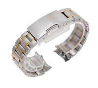 QTHWB Stainless Steel Band for Men's Watch, Various Sizes & Styles (24mm Curved)