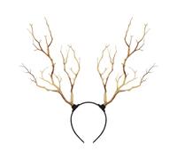 Qtinghua Womens Woodland Branch Headband Forest Antler Headpiece Adult Fairy Halloween Renaissance Cosplay Fantasy Photoshoot (Brown, 均码)
