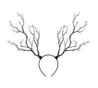 Qtinghua Womens Woodland Branch Headband Forest Antler Headpiece Adult Fairy Halloween Renaissance Cosplay Fantasy Photoshoot (Navy, 均码)