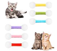 Qtip Cat Toy, 2025 New Q Tip Cat Toy, for Indoor Pets, Giant Cotton Interactive Kitty Kick Sticks, Sturdy Teething Chew Big Q-Tip Toy (6pcs A)