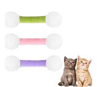 Qtip Cat Toy, 2025 New Q Tip Cat Toy, for Indoor Pets, Giant Cotton Interactive Kitty Kick Sticks, Sturdy Teething Chew Big Q-Tip Toy (3pcs B)